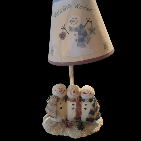 Crazy Mountain Resin Snowman night light with shade - Picture 1 of 5
